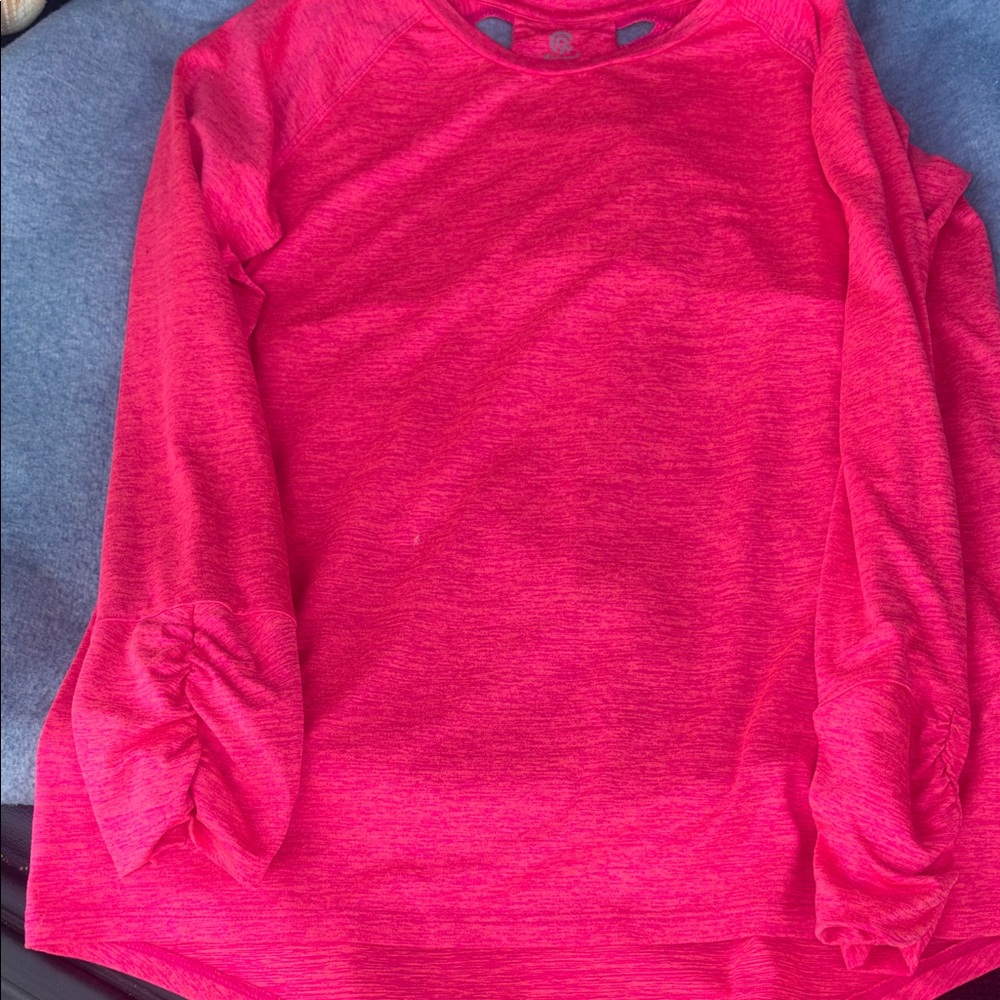 Girls' Long-Sleeve Pink Active Top champion